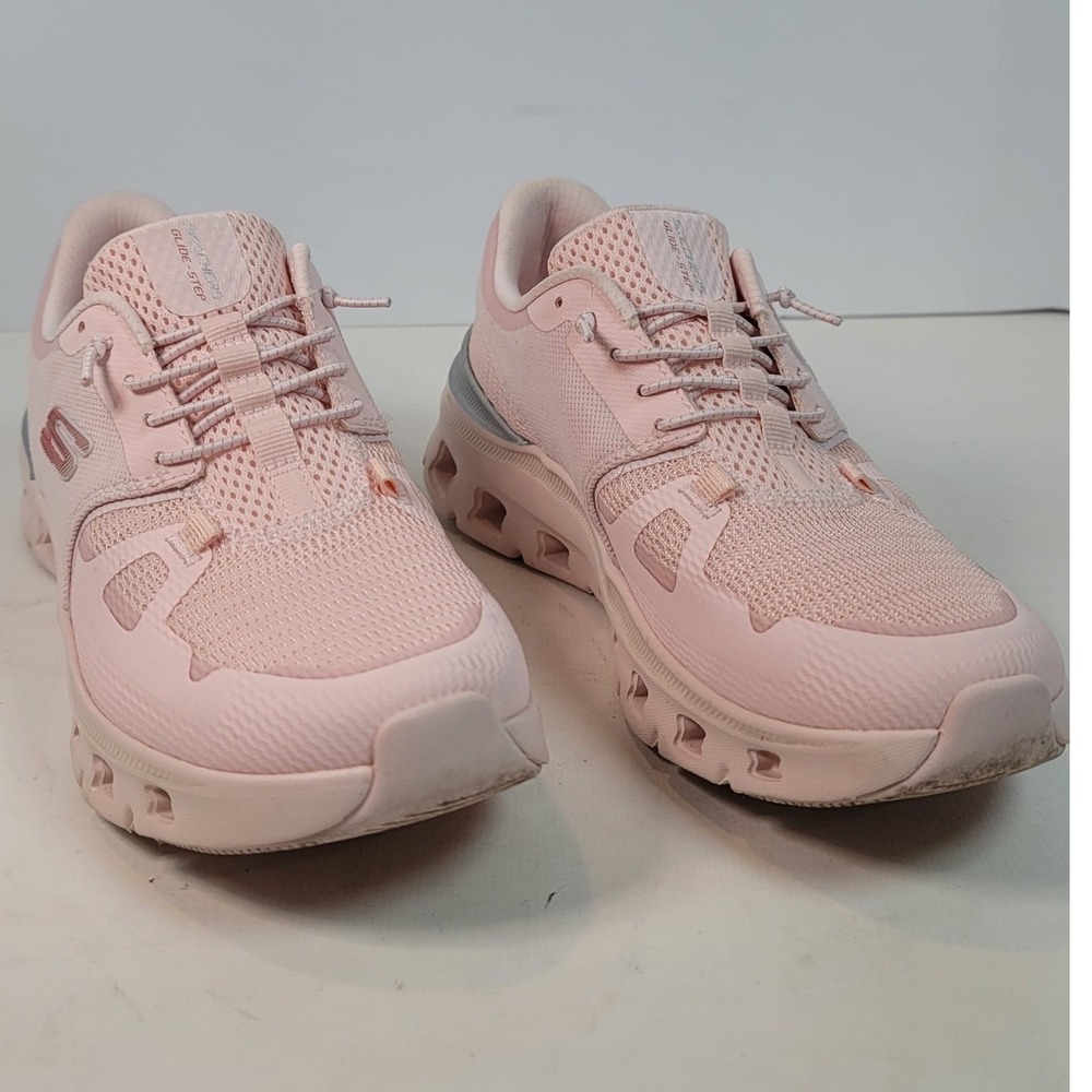 Skechers Glide-Step Blush Pink Mesh Slip On Sneakers 150483 Womens 6.5